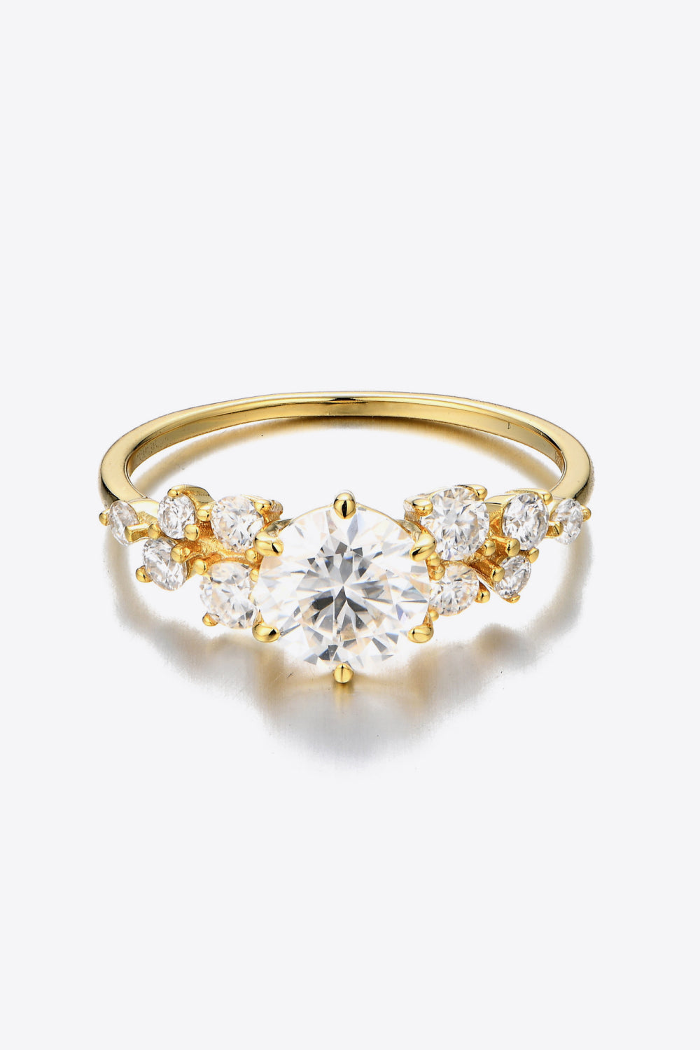 *APP EXCLUSIVE* 1.4 Carat Moissanite 925 Sterling Silver 14K Gold plated Ring
