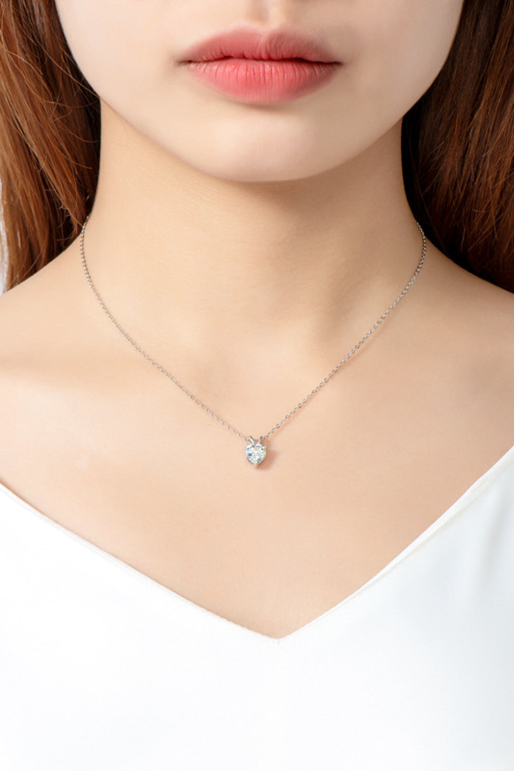 *APP EXCLUSIVE* 1 Carat Moissanite Heart-Shaped Pendant Necklace
