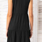 *APP EXCLUSIVE* Button Scoop Neck Sleeveless Tiered Dress