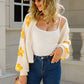 *App Exclusive* Floral Open Front Fuzzy Cardigan