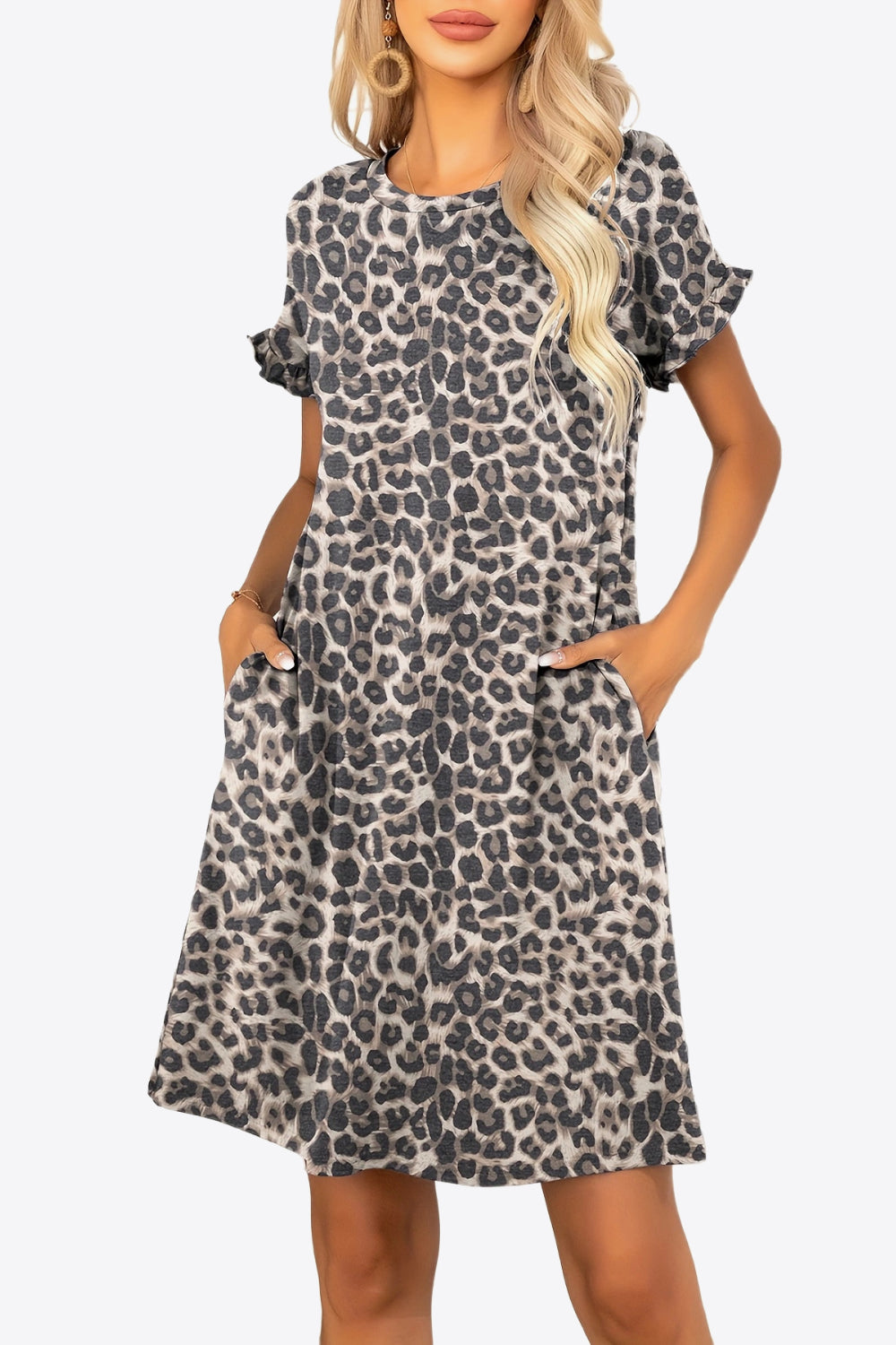 *APP EXCLUSIVE* Flounce Sleeve Dress with Pockets