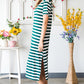 *APP EXCLUSIVE* Striped Vneck Side Slit Maxi Dress