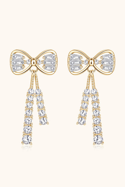 * APP EXCLUSIVE* 1.12 Carat Moissanite 925 Sterling Silver Bow Earrings