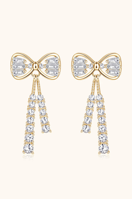 * APP EXCLUSIVE* 1.12 Carat Moissanite 925 Sterling Silver Bow Earrings