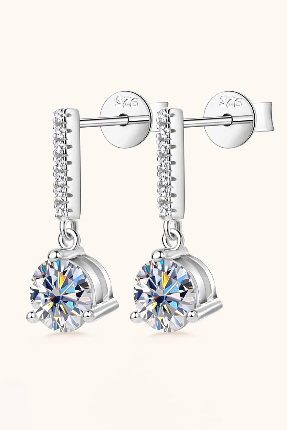 *APP EXCLUSIVE* 2 Carat Moissanite 925 Sterling Silver Drop Earrings