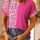 *APP EXCLUSIVE* Leopard Two-Tone Round Neck Tee