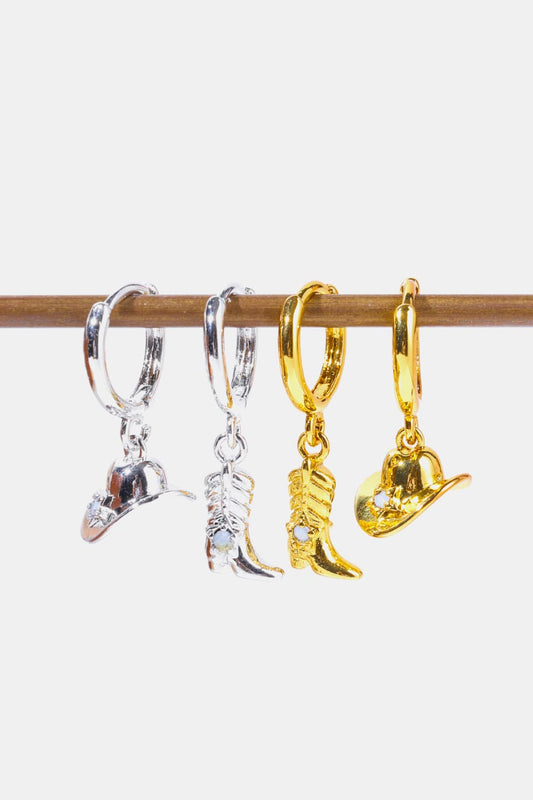 *APP EXCLUSIVE* Hat & Boot Copper 14K Gold Plated Earrings