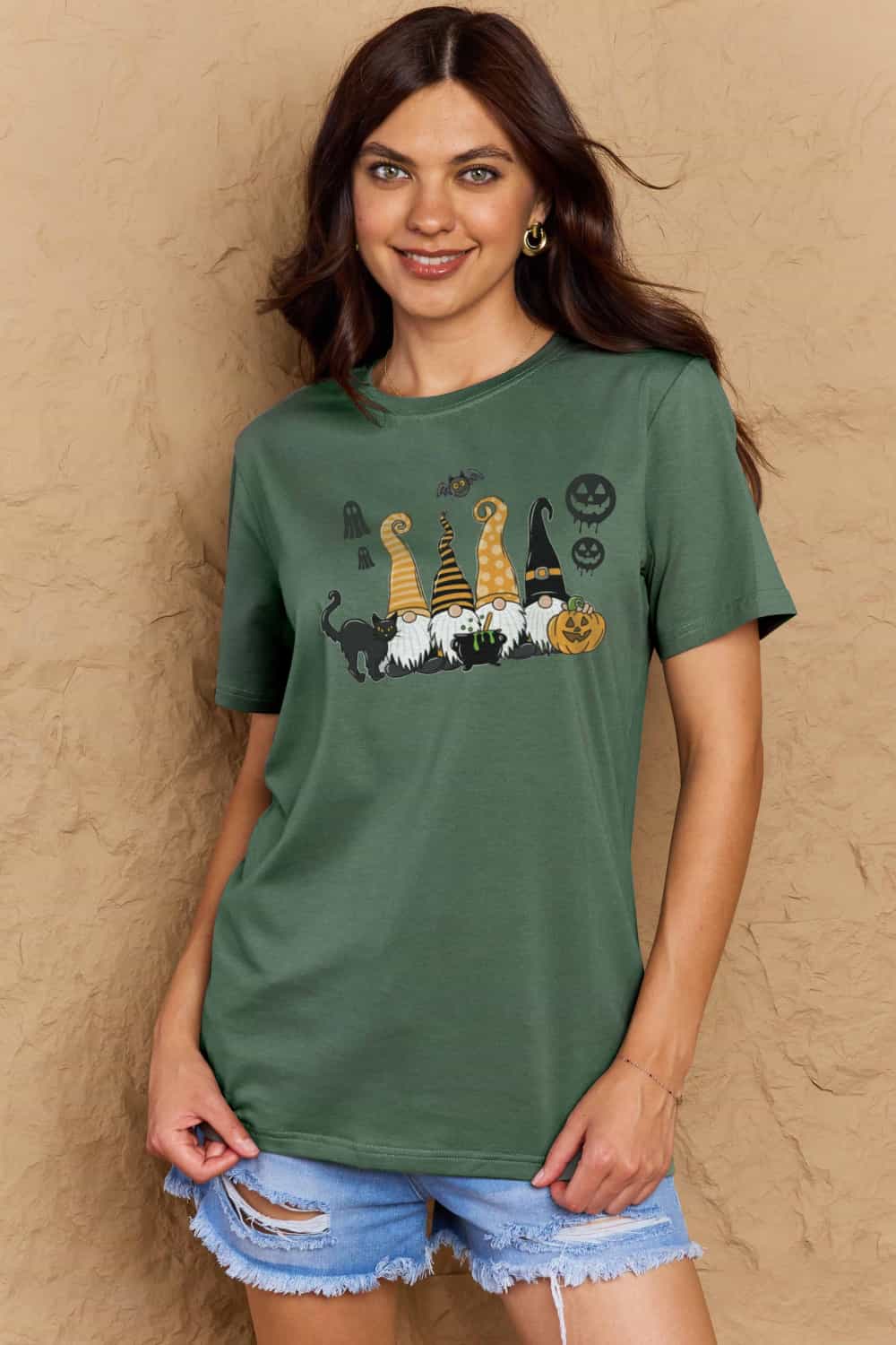 *APP EXCLUSIVE* Halloween Gnome Graphic Cotton Tee