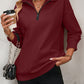 *APP EXCLUSIVE* Zip-Up Dropped Shoulder Sweatshirt