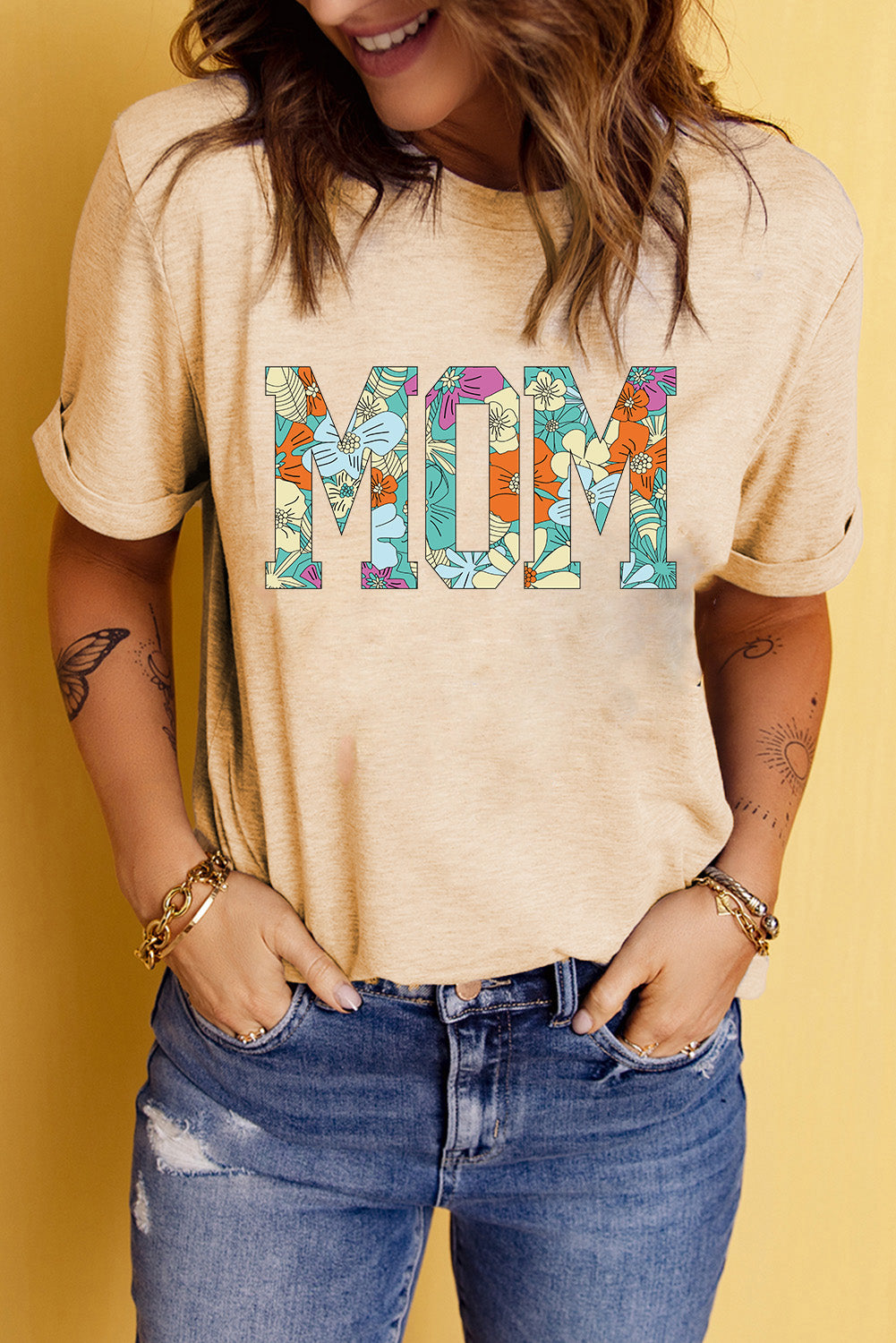 *APP EXCLUSIVE* MOM Floral Graphic Tee