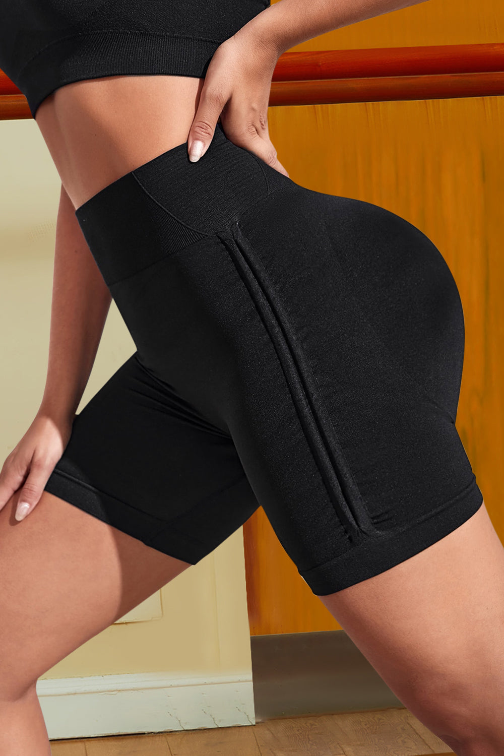 *APP EXCLUSIVE* Wide Waistband Sports Biker Shorts