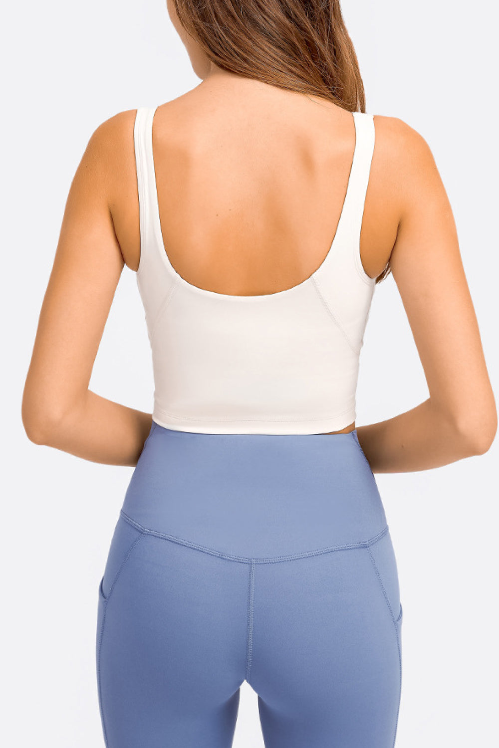 *APP EXCLUSIVE* Deep Vneck Crop Sports Bra