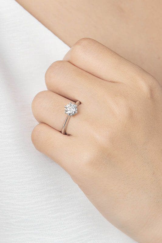 *APP EXCLUSIVE* Wonderful Life 1 Carat Moissanite Platinum-Plated Ring