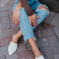 Miami Sole - White Mules Rollasole