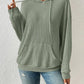 *APP EXCLUSIVE* Ribbed Dropped Shoulder Drawstring Hoodie
