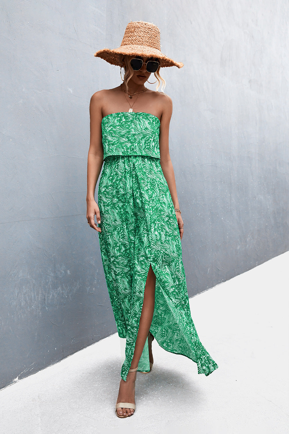 *APP EXCLUSIVE* Strapless Split Maxi Dress