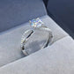 *APP EXCLUSIVE* 2 Carat Moissanite Crisscross 925 Sterling Silver Ring