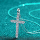 *APP EXCLUSIVE* 925 Sterling Silver Cross Moissanite Necklace