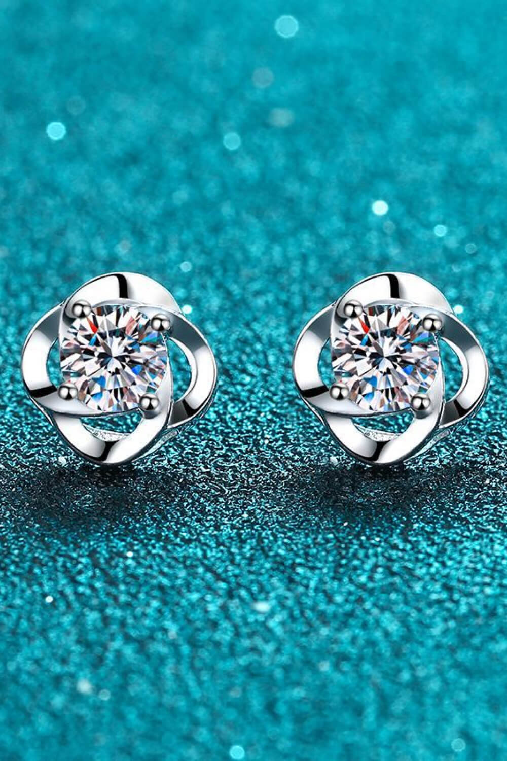 *APP EXCLUSIVE* It's Your Day Moissanite Rhodium-Plated Stud Earrings