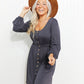 *App Exclusive* Scoop Neck Empire Waist Long Sleeve Mini Dress