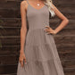 *APP EXCLUSIVE* Spaghetti Strap Vneck Tiered Dress