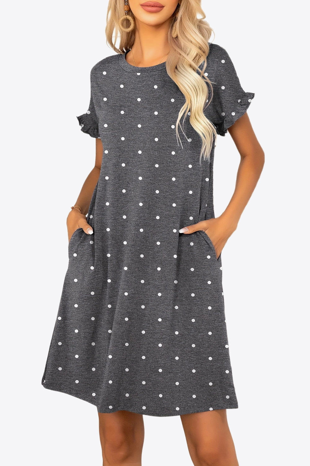 *APP EXCLUSIVE* Flounce Sleeve Dress with Pockets