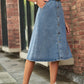 *APP EXCLUSIVE* Button Front A-Line Denim Skirt