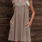 *APP EXCLUSIVE* Round Neck Flutter Sleeve Dress with Pockets