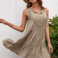 *APP EXCLUSIVE* Tassel Tie Lace Trim Sleeveless Dress