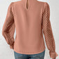 *APP EXCLUSIVE*Sheer Chevron Sleeve Blouse