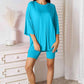 *APP EXCLUSIVE*x Soft Rayon Three-Quarter Sleeve Top and Shorts Set