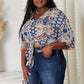 *APP EXCLUSIVE* Tie Hem V-Neck Three-Quarter Sleeve Blouse