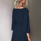 *APP EXCLUSIVE* Tie Neck Flare Sleeve Mini Dress
