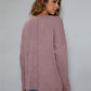 *APP EXCLUSIVE* Dropped Shoulder High-Low Waffle-Knit Top