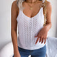 *APP EXCLUSIVE* Openwork Scoop Neck Knit Tank Top