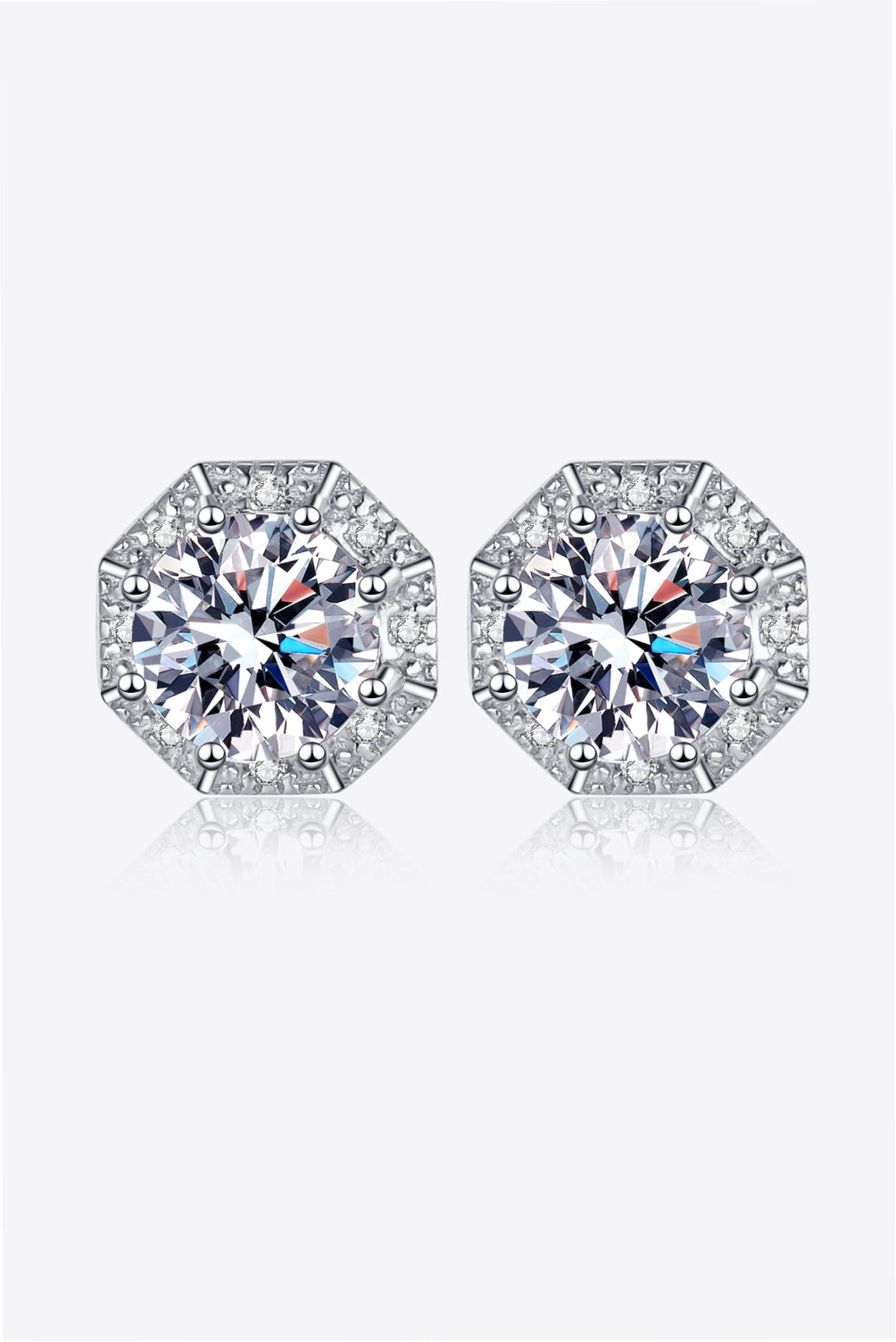*APP EXCLUSIVE* 2 Carat Moissanite 925 Sterling Silver Stud Earrings