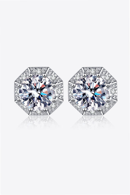 *APP EXCLUSIVE* 2 Carat Moissanite 925 Sterling Silver Stud Earrings