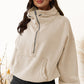 * APP EXCLUSIVE* Zip-Up Dropped Shoulder Hoodie