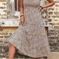 *APP EXCLUSIVE* Leopard Print Smocked Tie Shoulder Dress