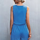*APP EXCLUSIVE* Sleeveless Buttoned Romper with Pockets