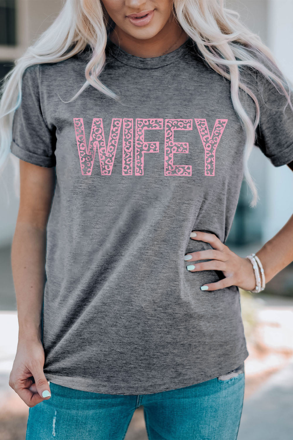 *APP EXCLUSIVE* WIFEY Leopard Short Sleeve Tee