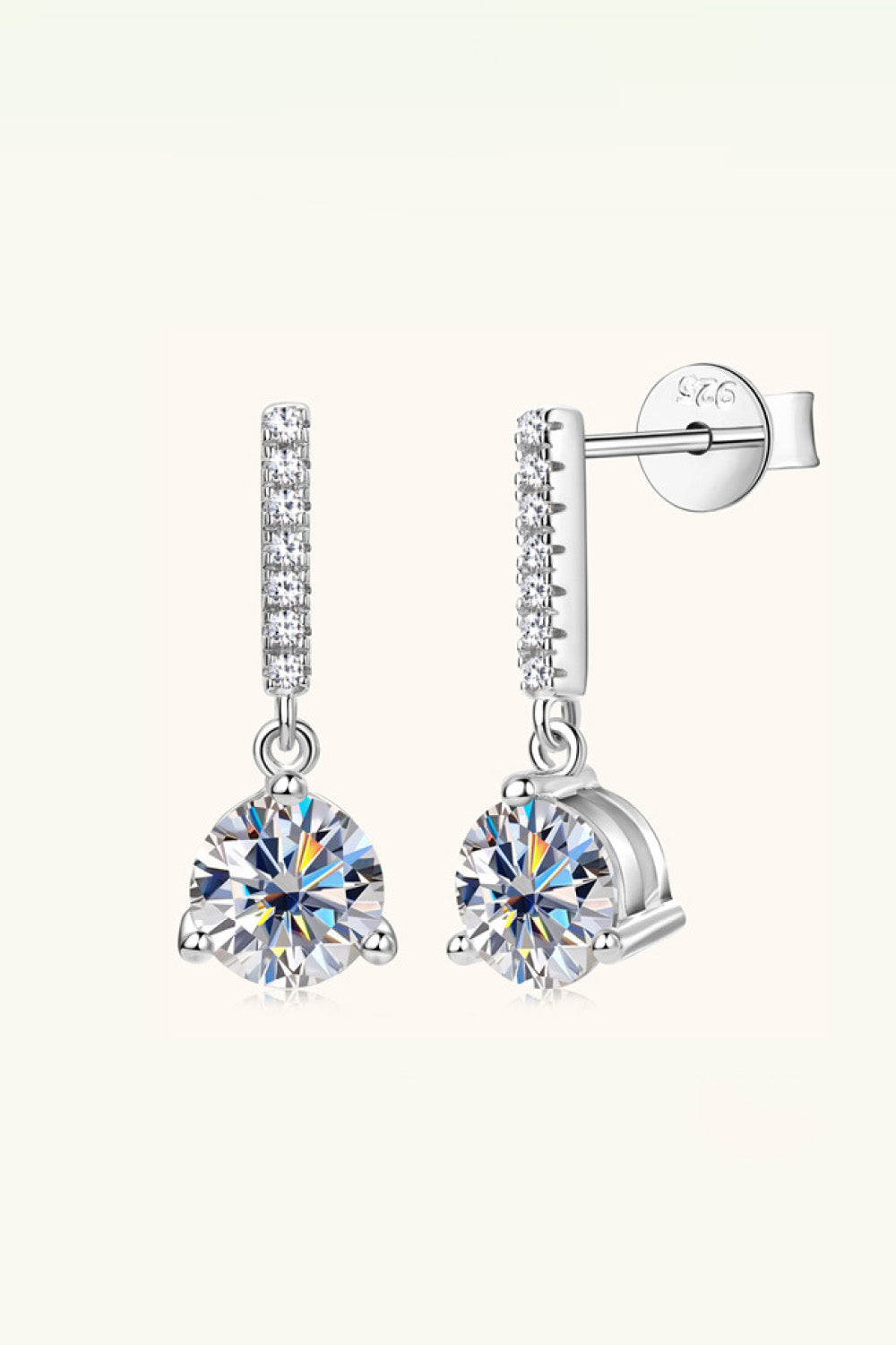 *APP EXCLUSIVE* 2 Carat Moissanite 925 Sterling Silver Drop Earrings