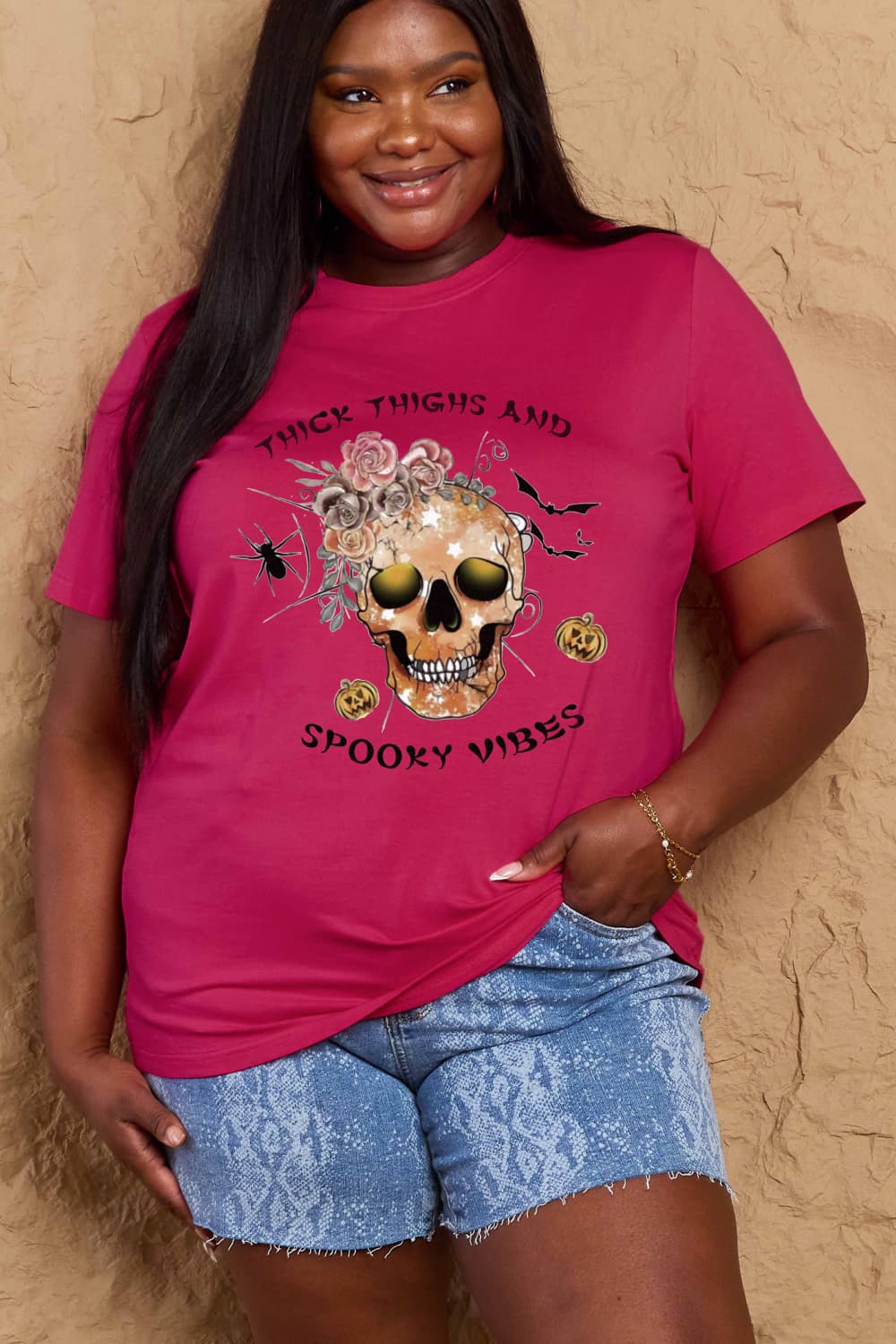 *APP EXCLUSIVE* THICK THIGHS AND SPOOKY VIBES Graphic Cotton T-Shirt