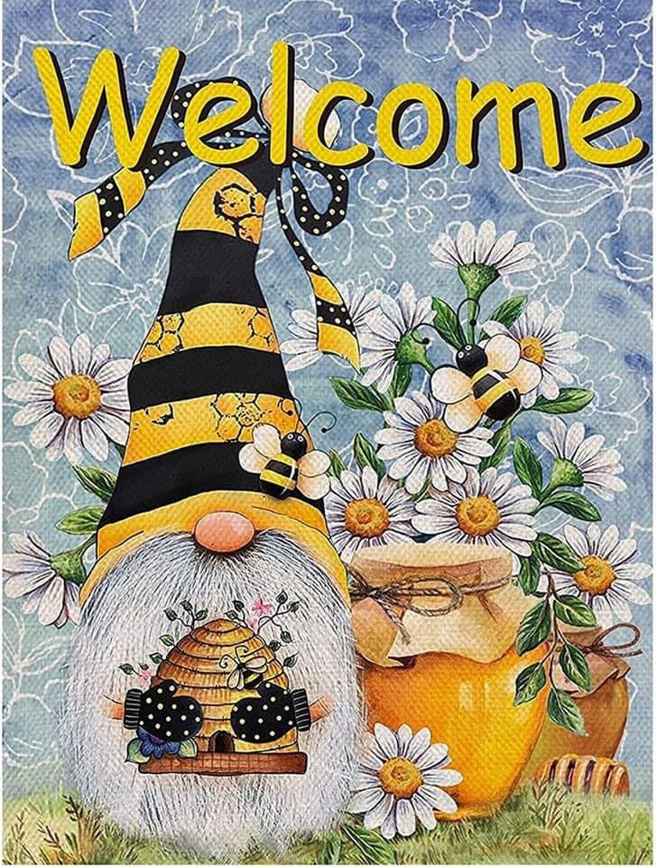 Painting with Diamonds - Gnome Welcome