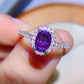 *APP EXCLUSIVE* 925 Sterling Silver 1 Carat Purple Moissanite Ring