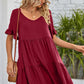 *APP EXCLUSIVE* Vneck Flounce Sleeve Tiered Dress