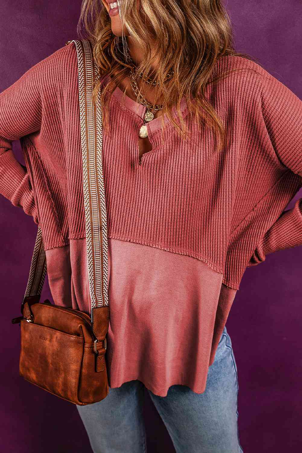 Raw Hem Babydoll Top