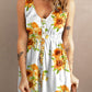 *App Exclusive* Sunflower Print Button Down Sleeveless Dress