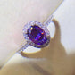 *APP EXCLUSIVE* 925 Sterling Silver 1 Carat Purple Moissanite Ring