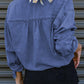 *APP EXCLUSIVE* Chambray Drawstring Denim Top